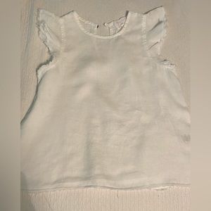 Bella Dahl girls white linen top